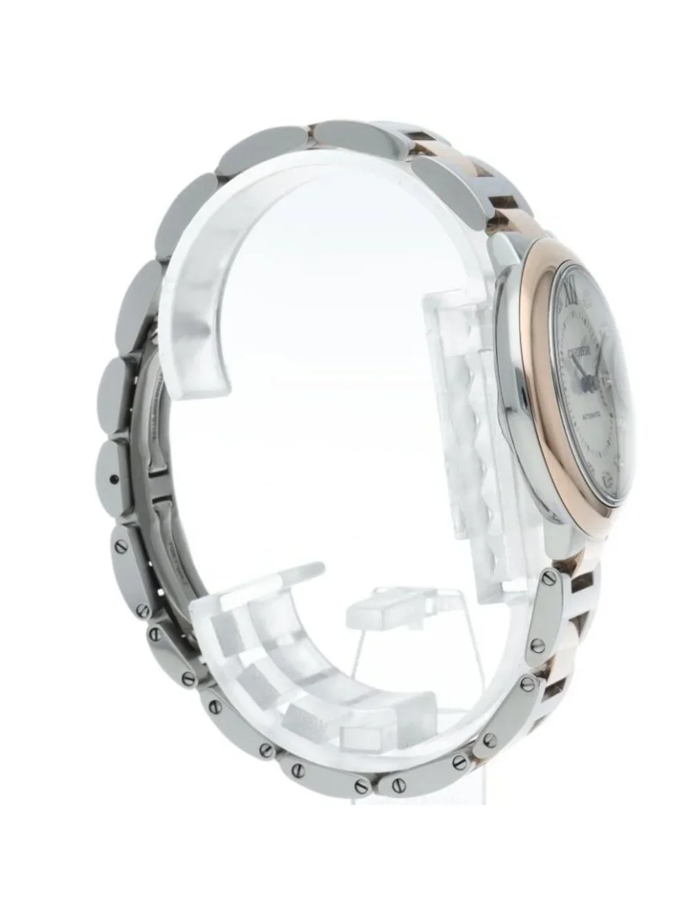 Cartier Ballon Blue Watch 33 Diamond Box 18k Pink Gold SS Silver
